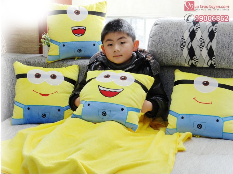 Bộ chăn gối Minion cực kỳ ấm áp