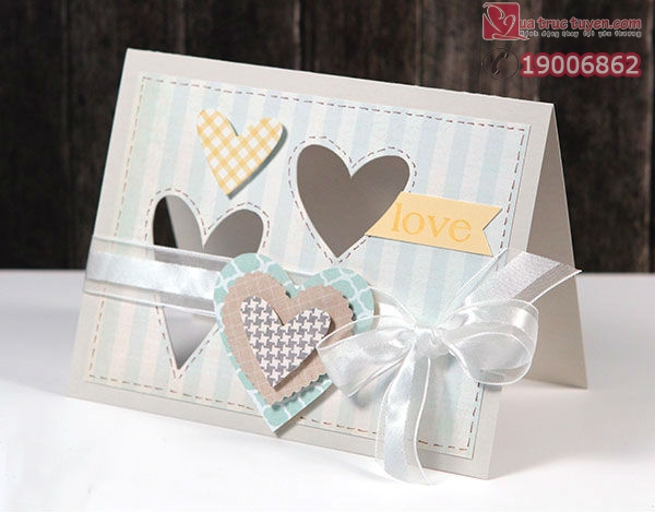 Giản dị, thanh nhã tấm thiệp trái tim xinh Giản dị, thanh nhã tấm thiệp trái tim xinh